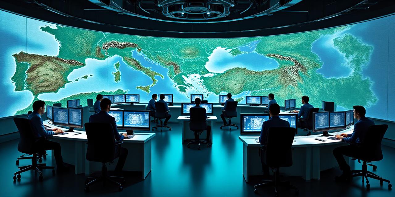 Panoramica redazione giornalistica moderna